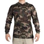 WISIGO 3pcs Men's Hunting Camo Shirts,Camouflage Long Sleeve Hooded Shirts for Men Lightweight Fishing Hiking Camping(Mix,L)