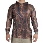 WISIGO 3pcs Men's Hunting Camo Shirts,Camouflage Long Sleeve Hooded Shirts for Men Lightweight Fishing Hiking Camping(Mix,L)