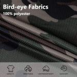 WISIGO 3pcs Men's Hunting Camo Shirts,Camouflage Long Sleeve Hooded Shirts for Men Lightweight Fishing Hiking Camping(Mix,L)