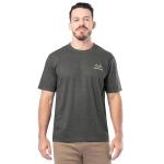 Realtree Men's Short Sleeve Graphic Performance Tee, Moisture Wicking Lightweight T-Shirt for Hunting and Outdoor Lifestyle, Black/Half & Half, Large