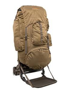 ALPS OutdoorZ Commander + Pack Bag – 5,250 in³ Hunting Backpack with Freighter Frame, Rifle Holder, Spotting Scope Pocket, Ripstop Fabric, Adjustable Coyote Brown Pack