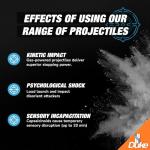 Duke Plus Non Lethal 68 Caliber Self Defense Balls - 68 Caliber Projectiles, 68 Cal Ammo, Pepper Spray Ammo, Non Lethal Ammo, Pepper Gas Spray Rounds, Pepperspray Projectiles- 5% PAVA - 7 Count