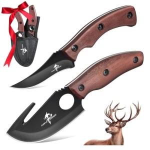 Purple Dragon Fixed Blade Outdoor Knives Set,High Carbon Steel Specialist and Precision Knife,Portable Field Utility Kit with Sheath Gift for Men