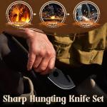 Purple Dragon Fixed Blade Outdoor Knives Set,High Carbon Steel Specialist and Precision Knife,Portable Field Utility Kit with Sheath Gift for Men