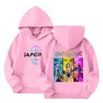 K Movie Pop Hoodie for Girls Kids Cute Hunters Girls Group Graphic Oversized Casual Long Sleeve Pullover Sweatshirts Tops Warm Fleece Hoodie Concert Party Outfits with Pocket(B-Pink,5 Years)