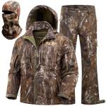 NEW VIEW Camo Hunting Clothes for Men, Quiet Warm Fleece Lining, Cold Weather Deer Hunting Jacket and Pants with Face Mask