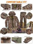 NEW VIEW Camo Hunting Clothes for Men, Quiet Warm Fleece Lining, Cold Weather Deer Hunting Jacket and Pants with Face Mask