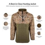 Drake Waterfowl Men's MST Quarter 1/4 Zip Refuge Eqwader Waterproof Windproof Breathable Resistant Outdoor Hunting Jacket