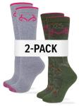 Realtree Girl Women's Merino Wool Blend Cushion Boot Socks 2 Pair Pack, Multi, Medium (29671)