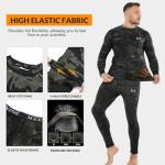 MEETYOO Thermal Underwear for Men 3 Sets Long Johns Fleece Lined Hunting Gear Bottom Top Set Base Layer Cold Weather