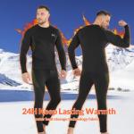 MEETYOO Thermal Underwear for Men 3 Sets Long Johns Fleece Lined Hunting Gear Bottom Top Set Base Layer Cold Weather