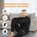 MEETYOO Thermal Underwear for Men 3 Sets Long Johns Fleece Lined Hunting Gear Bottom Top Set Base Layer Cold Weather