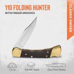 Buck 110 Folding Hunter Knife with Sheath