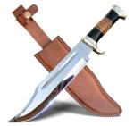 RISING CRAFTS 14" Crocodile Dundee Bowie Knife-Fixed Blade Knife With Sheath-Survival Knife-Hunting Knife-Tactical Knife for Camping, Outdoor, Bushcraft - Gift for Men