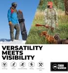 Tough Headwear Hunting Face Mask for Cold Weather - Orange Balaclava - Hi Visibility Ski Mask for Men - Hunting Face Cover