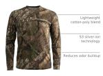 SCENTBLOCKER Scent Blocker Fused Cotton Lightweight Long-Sleeve Shirt, Camo Hunting Clothes (RT APX, X-Large)