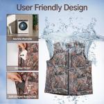 GVDV Heated Vest for Men for Hunting with Battery Pack,Camo Size Adjustable Heated Jacket, 8 Heating Zones, L-3XL