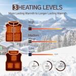 GVDV Heated Vest for Men for Hunting with Battery Pack,Camo Size Adjustable Heated Jacket, 8 Heating Zones, L-3XL