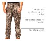 Realtree Men's All-Season Pants, Lightweight Camo Hunting Gear, Moisture-Wicking, Durable Fabric, (US, Alpha, Large, Regular, Regular, APX Camo)