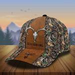 CleveFit Deer Skull Hunting Cap, 3D Print Camo Pattern Adjustable Baseball Hat, Lightweight Breathable Polyester Outdoor Cap with Sun Protection, Unisex Hunting Gift
