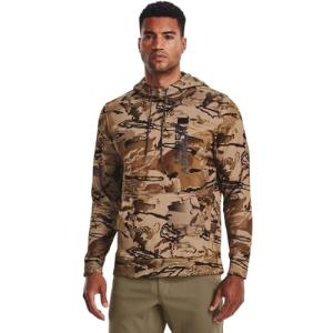 Under Armour Mens Expanse Camo Hoodie | Lightweight Breathable Fleece | Kangaroo Pocket for Hunting or Casual Wear