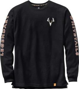 Legendary Whitetails Men's Non-Typical Series Long Sleeve T-Shirt Black Large