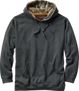 Legendary Whitetails Men's Buck Commander Trailhead Camo Hoodie, Charcoal Heather, X-Large