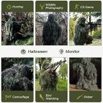 MOPHOTO 5 in 1 Ghillie Suit 3D Camouflage Hunting Suits - Jacket, Pants, Hood, Carry Bag for Adults & Youth, M/L/XL/XXL