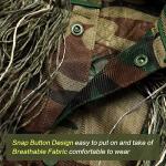 MOPHOTO 5 in 1 Ghillie Suit 3D Camouflage Hunting Suits - Jacket, Pants, Hood, Carry Bag for Adults & Youth, M/L/XL/XXL