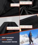 CL convallaria Thermal Underwear for Men, Long Johns Winter Hunting Gear Sport Base Layer Top and Bottom Set Midweight Black L