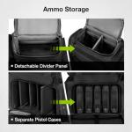 TIDEWE Tactical Range Backpack Bag for Gun and Ammo with Pistol Case (Black)