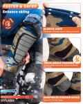 Hylaea Merino Wool Ski Socks - Cold Weather Thermal Knee-high Warm Socks for Snowboarding, Snow, Winter, Hunting, Outdoor Sports, Camo Large