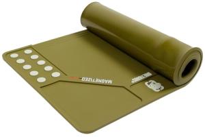 OneTigris Gun Cleaning Mat Rifle Pistol Gun Mat with Magnetic Dots, Non-Slip Oil Resistant Brown (36.0" x11.9")