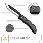 OUTDOOR EDGE 3.5" RazorLite EDC Knife. Pocket Knife with Replaceable Blades and Clip. Perfect For Hunting and Skinning Deer. Gray with 6 Blades