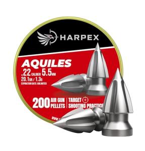 Harpex Aquiles .22 Cal Airgun Pellets – 20.1 Grain Pointed Arrow Head Design – High Penetration Lead Pellets for Target Shooting, Small Game & Precision Performance – 200 Count