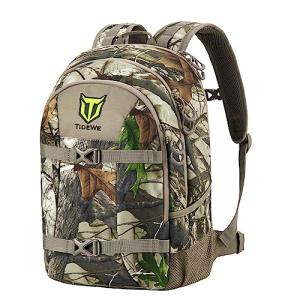 TIDEWE Hunting Backpack with Waterproof Rain Cover, 25L Hunting Pack, Durable Hunting Day Pack for Bow Rifle Gun (Next Camo G2)