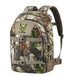TIDEWE Hunting Backpack with Waterproof Rain Cover, 25L Hunting Pack, Durable Hunting Day Pack for Bow Rifle Gun (Next Camo G2)