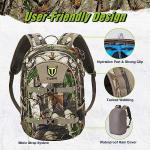 TIDEWE Hunting Backpack with Waterproof Rain Cover, 25L Hunting Pack, Durable Hunting Day Pack for Bow Rifle Gun (Next Camo G2)