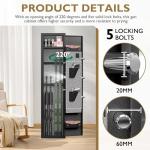 3-4 Gun Storage Cabinet, Gun Safes for Rifles and Pistols with Detachable Partitions, Fire Proof Gun Safe for Rifles and Pistols with Detachable & Adjustable Gun Stocks