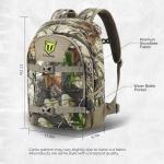 TIDEWE Hunting Backpack with Waterproof Rain Cover, 25L Hunting Pack, Durable Hunting Day Pack for Bow Rifle Gun (Next Camo G2)