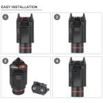 Feyachi LF-38 Red Laser Flashlight Combo 500 Lumen Tactical Light with Picatinny Rail Mount