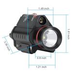 Feyachi LF-38 Red Laser Flashlight Combo 500 Lumen Tactical Light with Picatinny Rail Mount