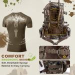 FunVZU Hunting Backpacks for Men,Saddle Hunting Bag with Bow Holder, Lage Compound Bow Hunting Backpack & Duffle Bags, Deer Hunting Backpack with Rifle Holder (Forest Rock Camo)