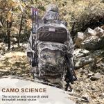 FunVZU Hunting Backpacks for Men,Saddle Hunting Bag with Bow Holder, Lage Compound Bow Hunting Backpack & Duffle Bags, Deer Hunting Backpack with Rifle Holder (Forest Rock Camo)