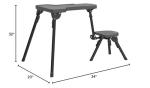 Caldwell Stable Table Lite with Weatherproof Tabletop, Ambidextrous Seat and Fully Collapsible Design for Easy Transport and Outdoor Target Shooting