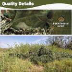 MOPHOTO 5 in 1 Ghillie Suit 3D Camouflage Hunting Suits - Jacket, Pants, Hood, Carry Bag for Adults & Youth, M/L/XL/XXL