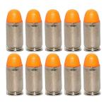 ST Action Pro Pack Of 10 Inert .45 ACP Automatic Colt Pistol Orange Safety Trainer Cartridge Dummy Ammunition Ammo Shell Rounds with Nickel Case