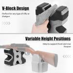 Pridefend Shooting Rest Non-Slip Block Bench Rest for Rifle and Pistol,Durable Construction and Surface Water Resistance Shooting Bench Rest for Shot Stabilization and Sighting in Rifles