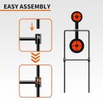 Highwild 3/8 Inch Thick Double Spinner Shooting Targets - Auto Reset Steel Target - for Centerfire Handguns Up to .44 Magnum