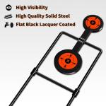 Highwild 3/8 Inch Thick Double Spinner Shooting Targets - Auto Reset Steel Target - for Centerfire Handguns Up to .44 Magnum